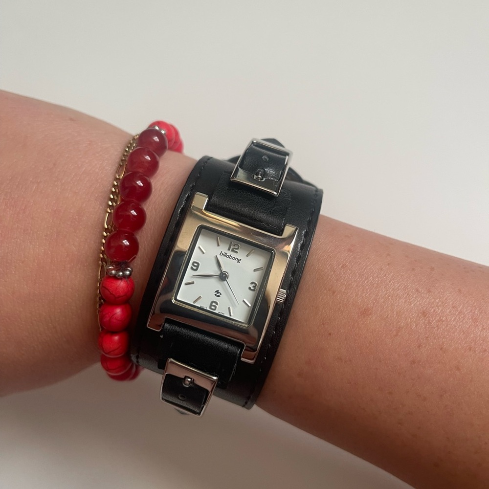 Billabong Black Leather Watch